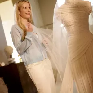 Emma Roberts' Custom Wedding Gown and Archival After-Party Dress