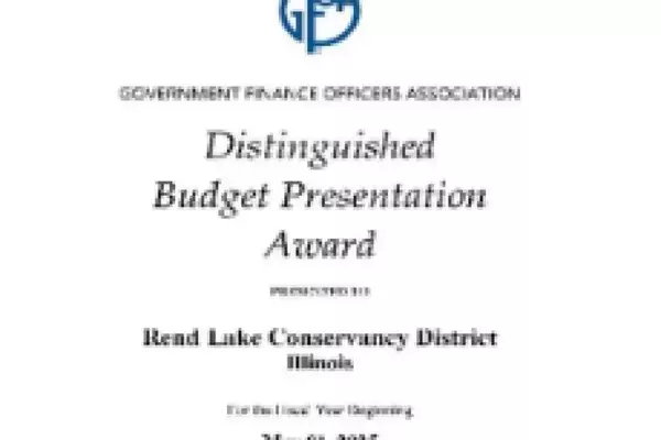 Recognizing Excellence: Rend Lake Conservancy District Honored with Top Budget Presentation Award