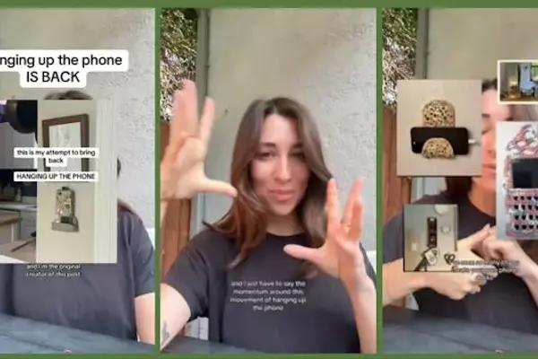 A TikToker Suggests Disconnecting from Smartphones by 'Hanging Up' Devices