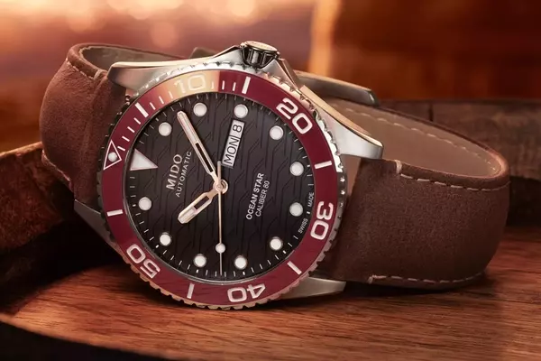 Mido Introduces New Ocean Star 200C with Red Ceramic Bezel