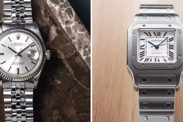 Head-to-Head: Rolex Datejust Ref. 1601 vs. Cartier Santos Galbée XL