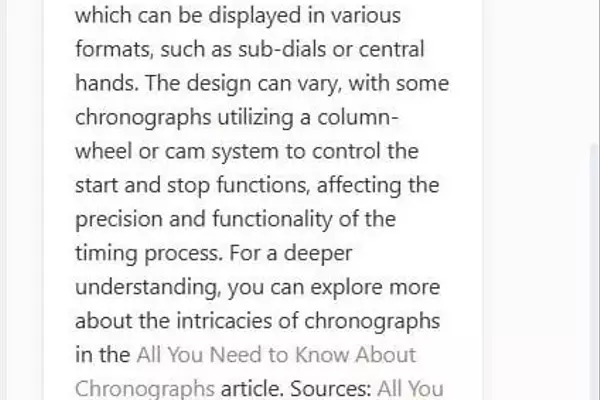 MONOCHROME AI Chatbot for Horological Inquiries