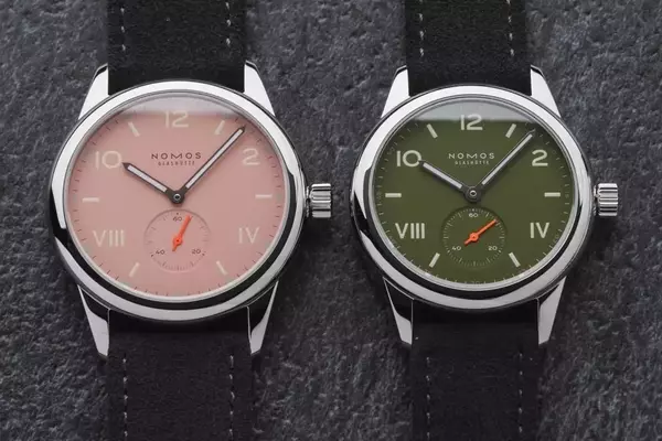 Nomos Unveils Spring-Inspired Club Campus Watches in Olive and Rose Hues