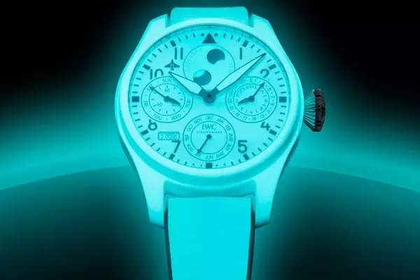 IWC Unveils Luminous Ceramic Big Pilot's Watch Perpetual Calendar Ceralume