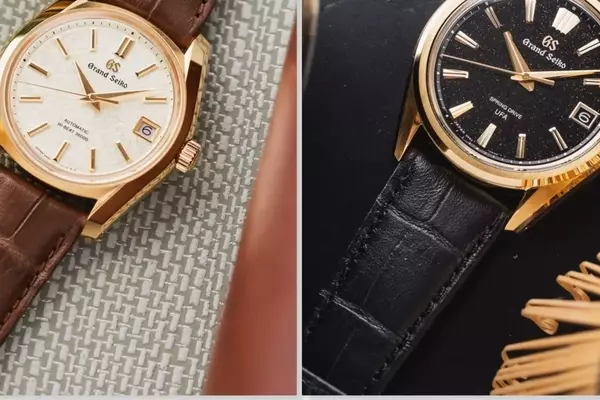 Grand Seiko Unveils Two New Yellow Gold Timepieces: The 38mm 62GS "Sakura-Wakaba" and 37mm Evolution 9 "Ice Forest At Dawn"