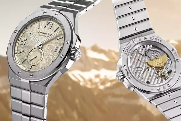 Chopard Alpine Eagle 41 XPS Mountain Glow Watch Debuts with Elegant Champagne Dial
