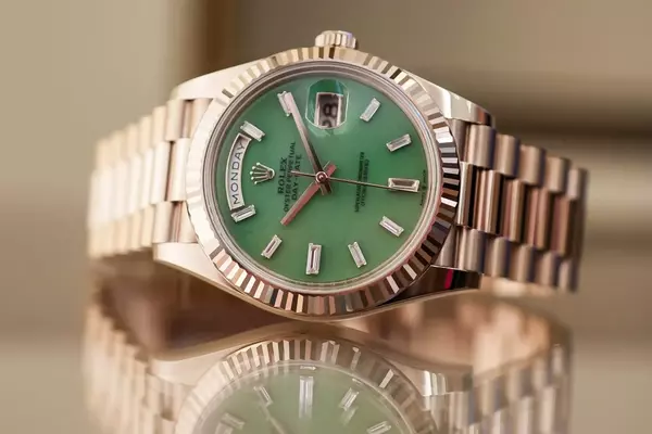 Rolex Unveils Exclusive Day-Date 40 with New Jubilee Gold Alloy and Green Aventurine Dial