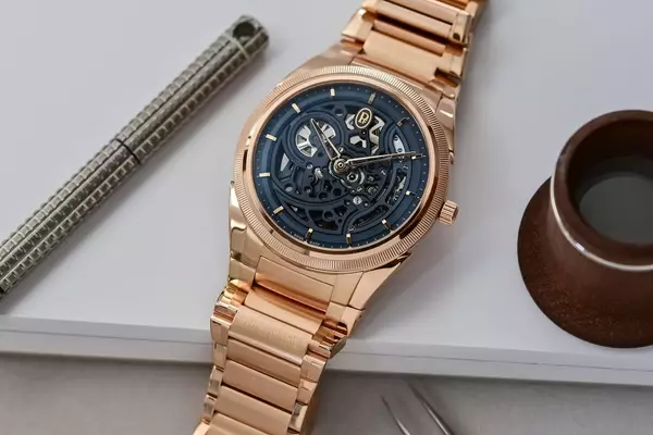 Parmigiani Fleurier Unveils Limited Edition Tonda PF Skeleton Rose Gold Milano Blue